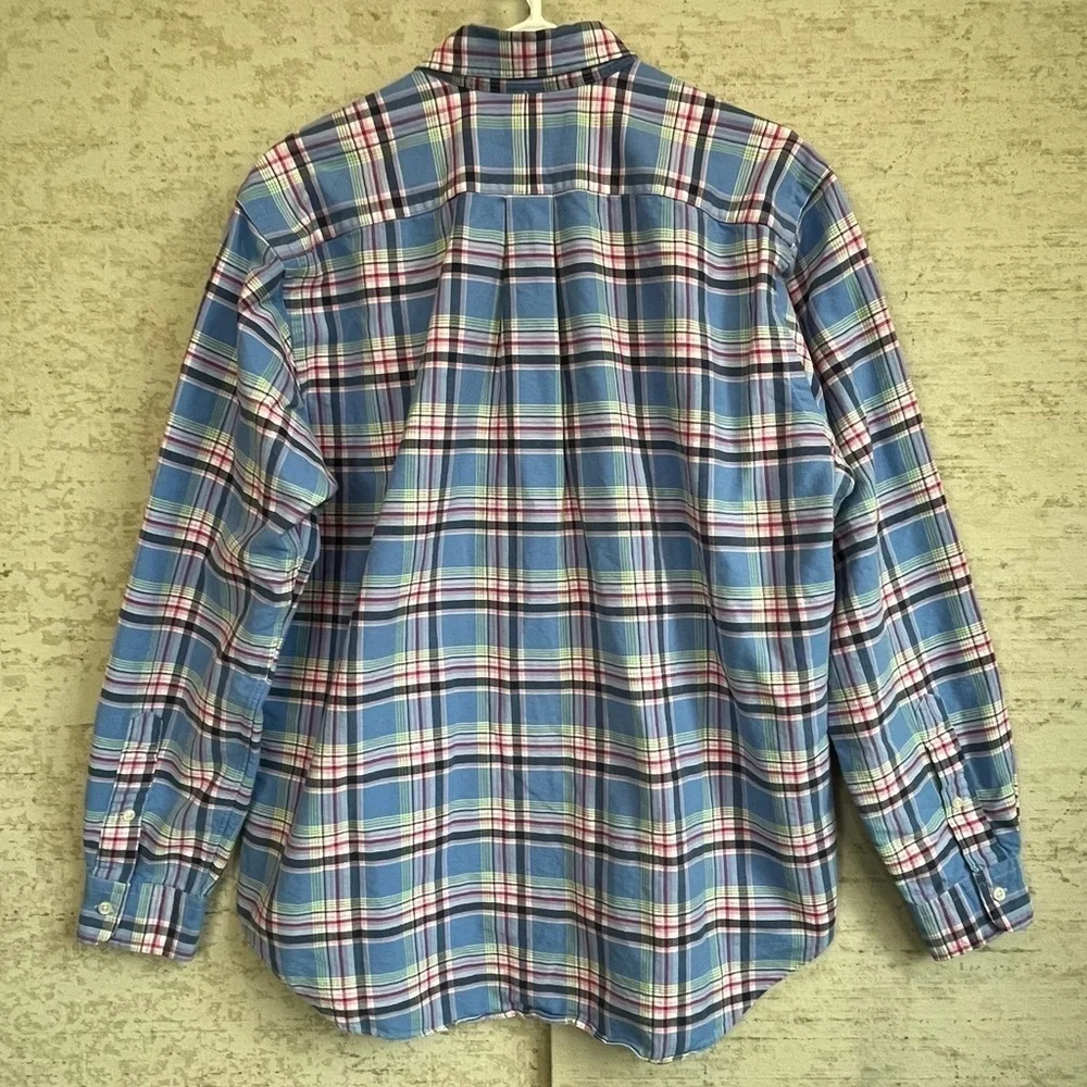 Ralph Lauren Mens Plaid Button Down Shirt Sz L Classic Fit Pastel Easter Summer - Picture 11 of 15
